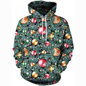 Christmas Hoodies - 3D Print Christmas Colorful Ball Pullover Hoodie