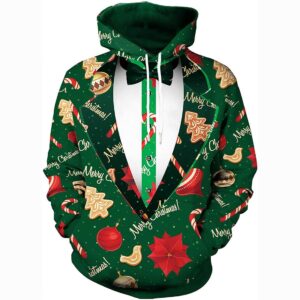 Christmas Hoodies - Funny 3D Print Christmas Candies Pullover Hoodie