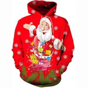 Christmas Hoodies - Red Santa Christmas Candies Pullover Hoodie