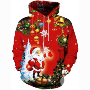 Christmas Hoodies - Santa Christmas Bell Ball Pullover Hoodie