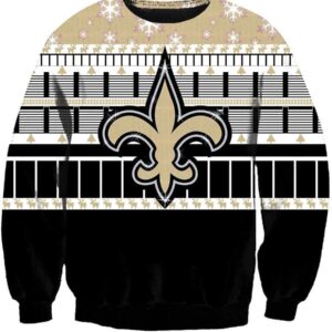 Christmas New Orleans Saints Sweatshirts - Black Sweatshirt