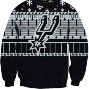 Christmas San Antonio Spurs Sweatshirts- Black Sweatshirt