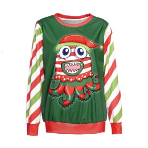Christmas Sweatshirts - Christmas Octopus Icon Super Cute 3D Sweatshirt