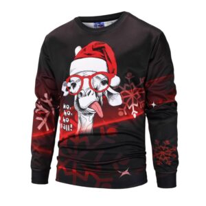 Christmas Sweatshirts - Cool Christmas Snowflake Deer Icon 3D Sweatshirt