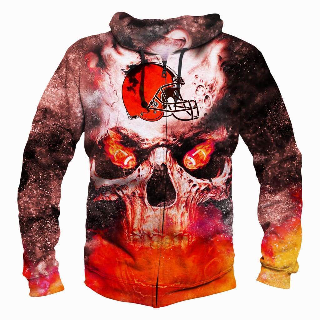 Cleveland Browns Hoodies - Pullover Orange Hoodie - Image 3