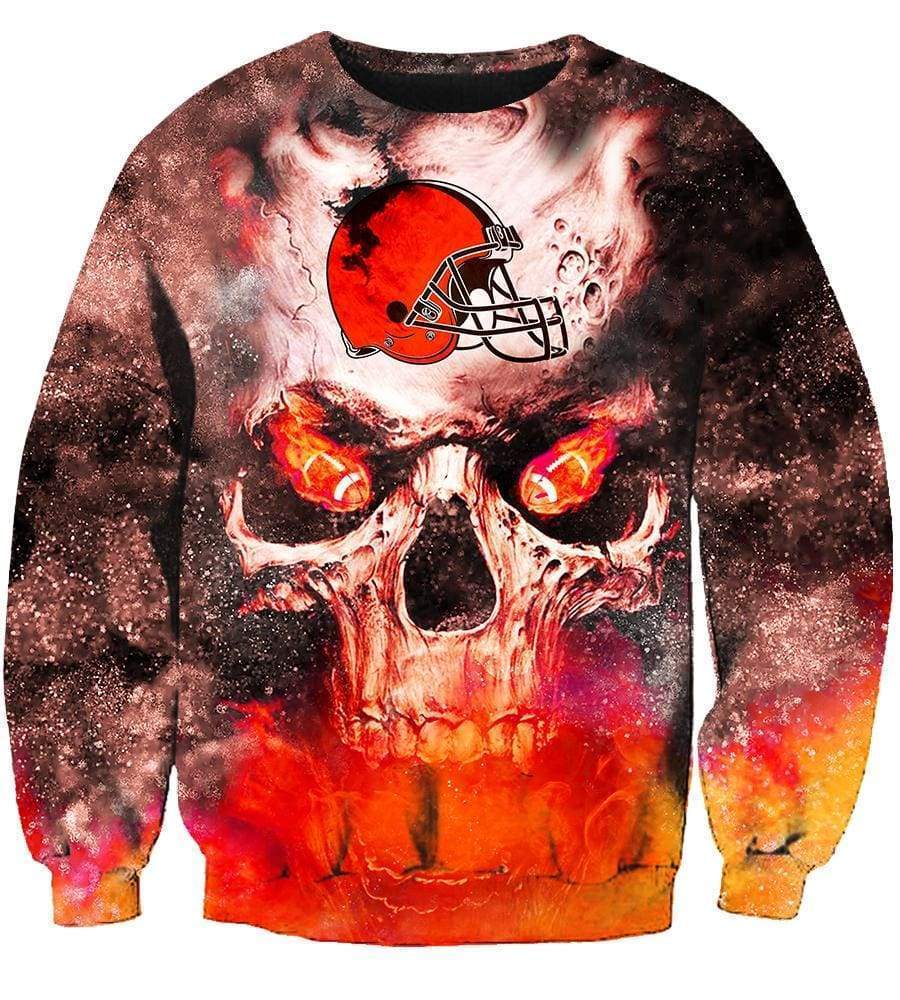 Cleveland Browns Hoodies - Pullover Orange Hoodie - Image 5