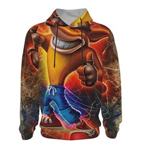 Crash Bandicoot Hoodies - Crash Bandicoot 3D Print Pullover Sweatshirt
