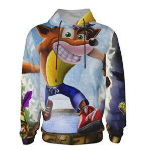 Crash Bandicoot Hoodies - Crash Bandicoot Teens 3D Print Hooded Pullover Sweatshirt