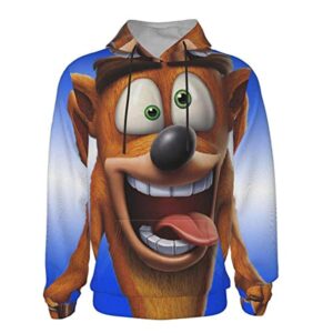 Crash Bandicoot Hoodies - Crash Bandicoot Teens 3D Print Hooded Pullover Sweatshirt