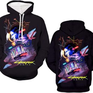Cyberpunk 2077 Hoodie - 3D Print Unisex Patterned Pullover Sweatshirt
