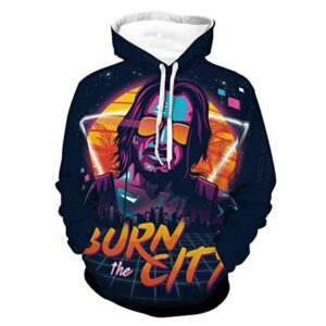 Cyberpunk 2077 Hoodie - Johnny Silverhand 3D Print Hooded Pullover