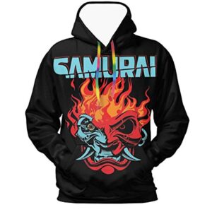 Cyberpunk 2077 Hoodie - Onicyborg Samurai 3D Print Hooded Pullover