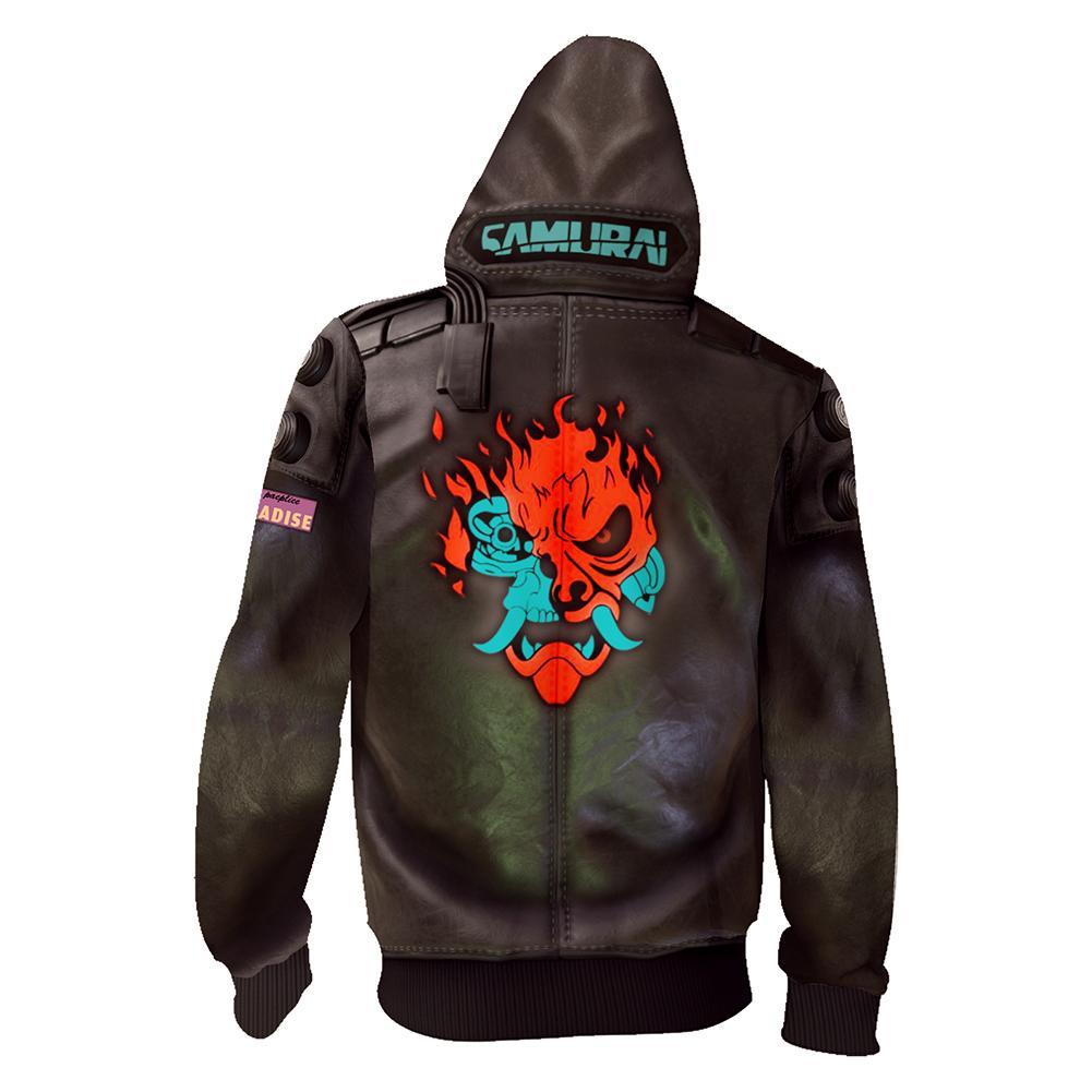 Cyberpunk 2077 Samurai Jacket Costume Zip-Up Hoodie - Image 2