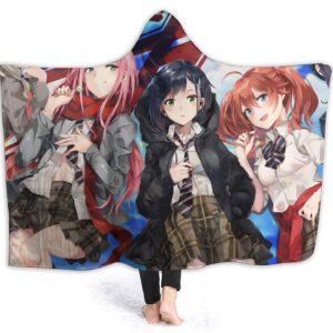 Darling in the Franxx Hooded Blanket - Anime Flannel Warm Blanket