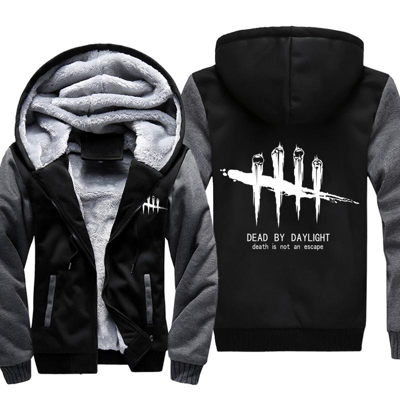 Dead by Daylight Jackets - Solid Color Dead by Daylight Game Logo Super Cool Fleece Jacket - Image 2