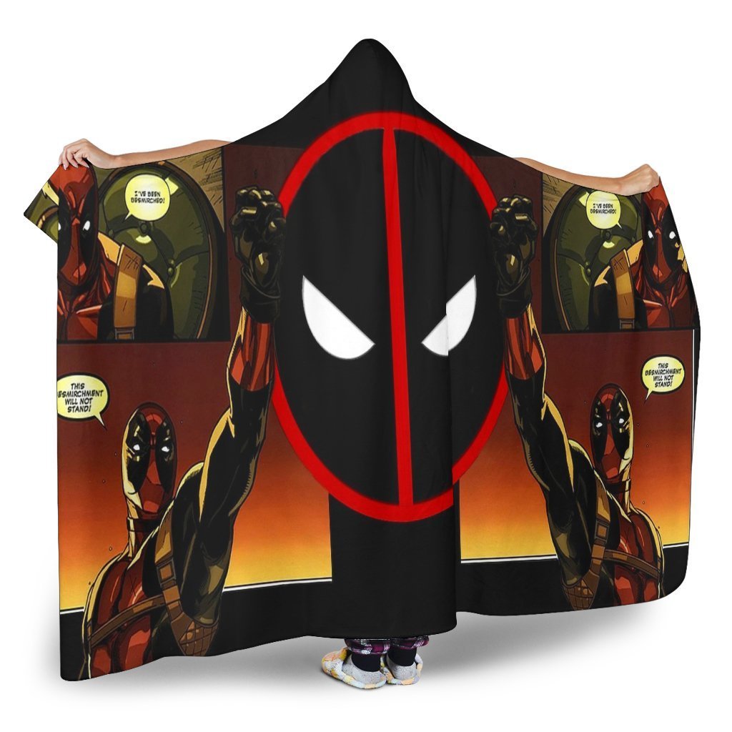 Deadpool Hooded Blanket - Black Head Blanket - Image 2