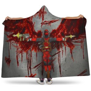 Deadpool Hooded Blanket - Blood Wings Blanket