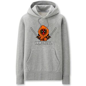 Deadpool Hoodies - Solid Color Deadpool Cartoon Style Cute Fleece Hoodie