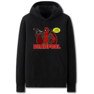 Deadpool Hoodies - Solid Color Super Funny Deadpool Cartoon Style Fleece Hoodie