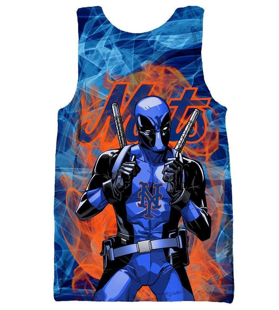 Deadpool New York Mets Hoodies - Pullover Orange Hoodie - Image 10