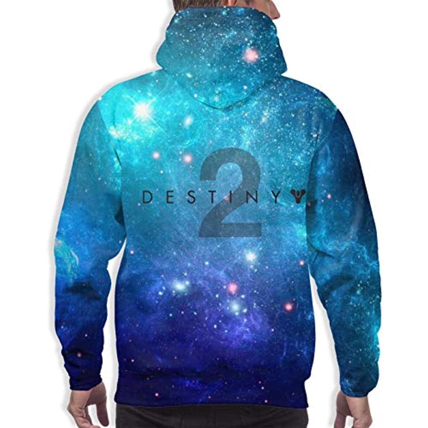 Destiny 2 Hoodies - Destiny 2 Forsaken Blue Starry Pullover Drawstring Hoodie - Image 3