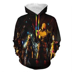 Destiny 2 Hoodies - Destiny 2 Forsaken Brown 3D Print Pullover Drawstring Hoodie