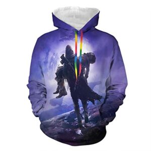Destiny 2 Hoodies - Destiny 2 Forsaken Cayde 6 Purple 3D Print Pullover Drawstring Hoodie