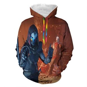 Destiny 2 Hoodies - Destiny 2 Forsaken Hunter Orange 3D Print Pullover Drawstring Hoodie