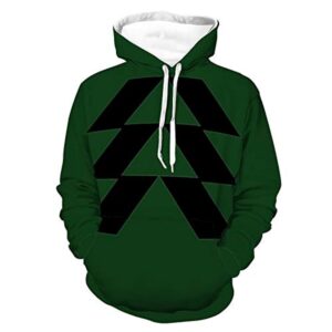 Destiny 2 Hoodies - Destiny 2 Forsaken Hunter Symbol Green 3D Print Pullover Drawstring Hoodie