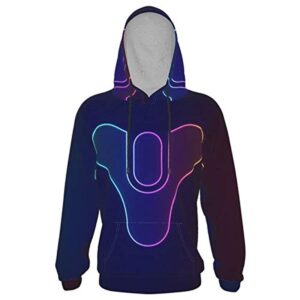 Destiny 2 Hoodies - Destiny 2 Forsaken Purple 3D Print Pullover Drawstring Hoodie