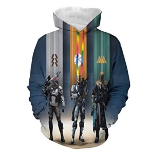 Destiny 2 Hoodies - Destiny 2 Forsaken Titan Hunter Warlock 3D Print Pullover Drawstring Hoodie