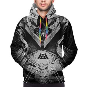 Destiny 2 Hoodies - Destiny 2 Forsaken Warlock Grey and Black 3D Print Pullover Drawstring Hoodie