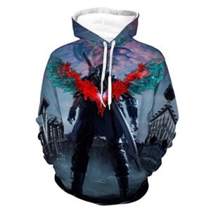 Devil May Cry Hoodie - Dante 3D Print Pullover Gaming Hoodie