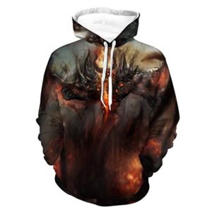 Diablo Hoodies - Diablo 3 Book of Cain 3D Print Casual Pullover Hooded Sweatshirt
