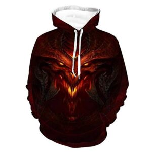 Diablo Hoodies - Diablo 3 Book of Cain 3D Print Casual Pullover Hooded Sweatshirt