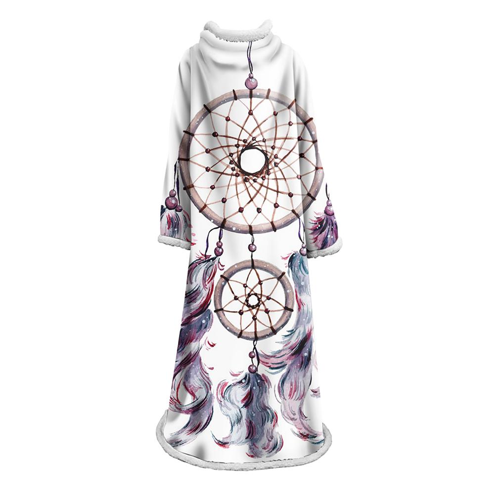 Digital Printed Blanket Dream Catcher - Blanket Robe With Sleeves - Image 54