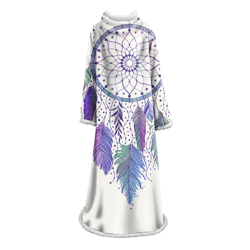 Digital Printed Blanket Dream Catcher - Blanket Robe With Sleeves - Image 56