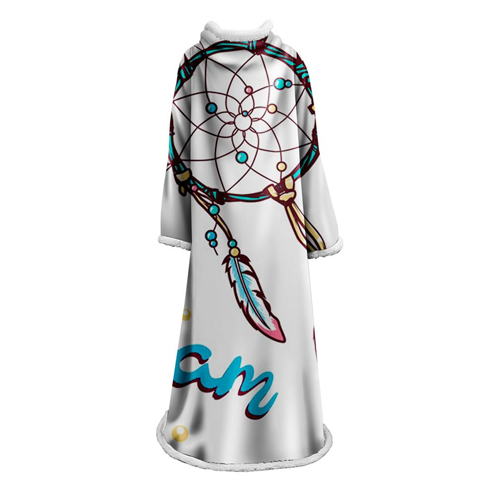 Digital Printed Blanket Dream Catcher - Blanket Robe With Sleeves - Image 64