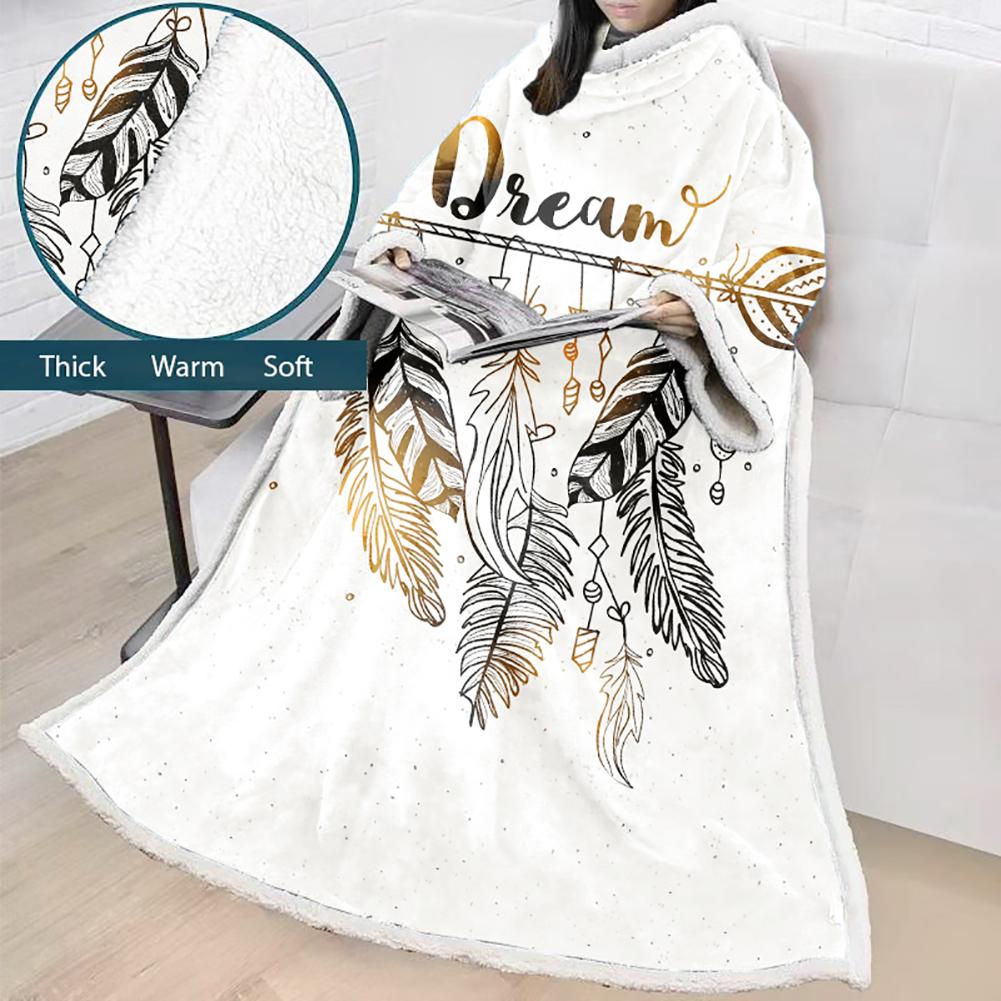 Digital Printed Blanket Dream Catcher - Blanket Robe With Sleeves - Image 5
