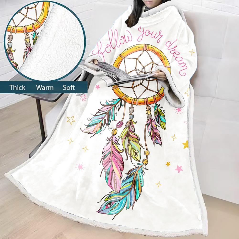 Digital Printed Blanket Dream Catcher - Blanket Robe With Sleeves - Image 7