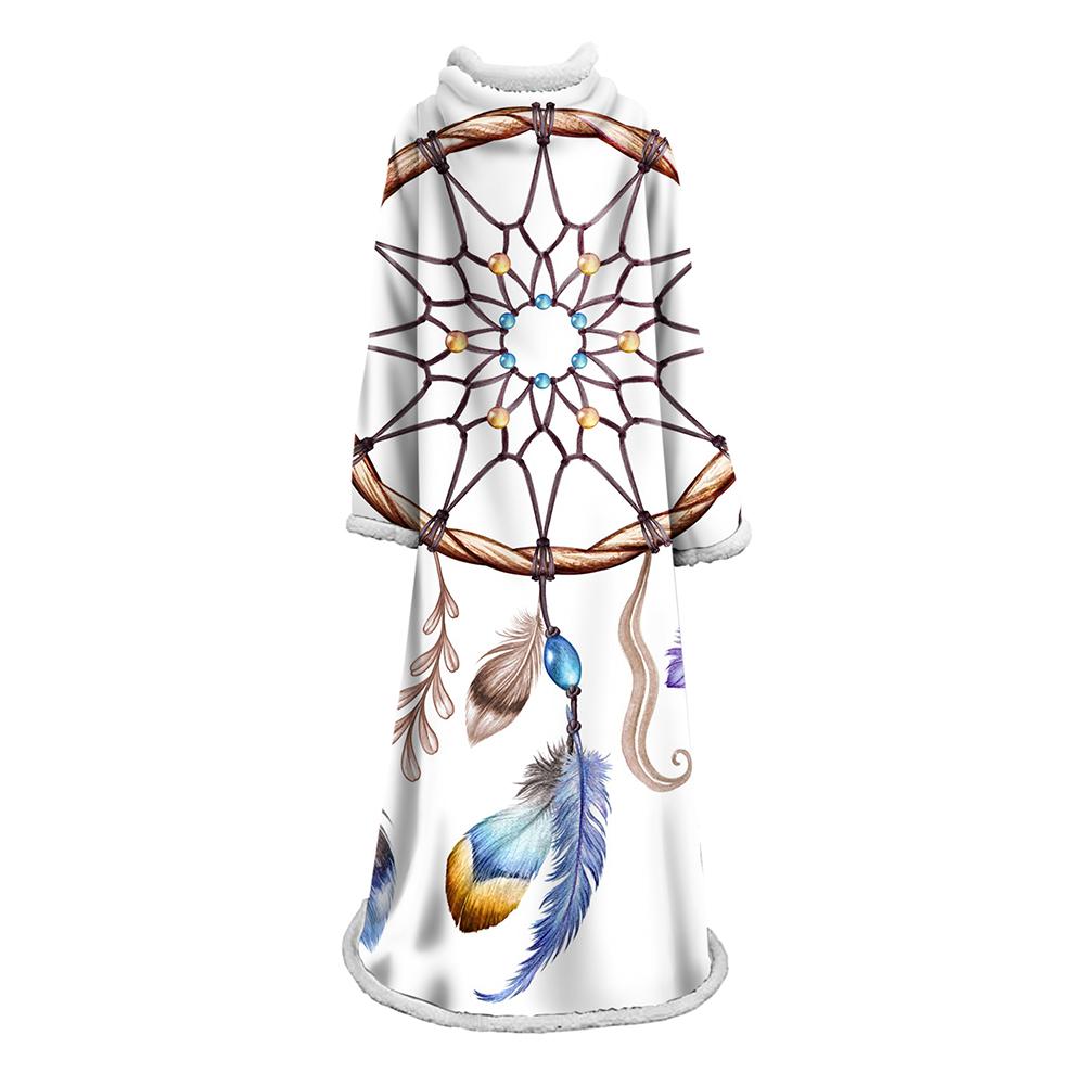 Digital Printed Blanket Dream Catcher - Blanket Robe With Sleeves - Image 10