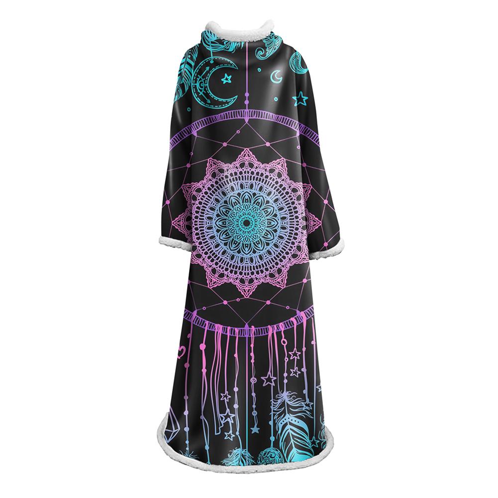 Digital Printed Blanket Dream Catcher - Blanket Robe With Sleeves - Image 12