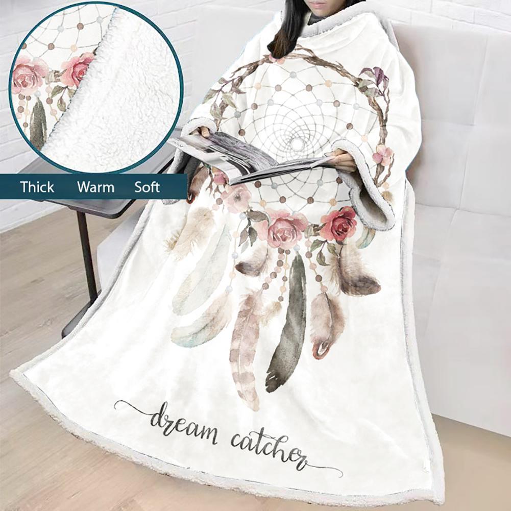 Digital Printed Blanket Dream Catcher - Blanket Robe With Sleeves - Image 13