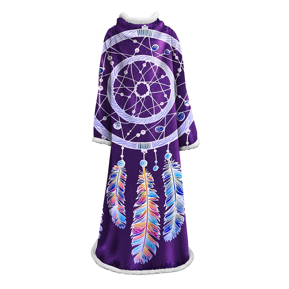 Digital Printed Blanket Dream Catcher - Blanket Robe With Sleeves - Image 20