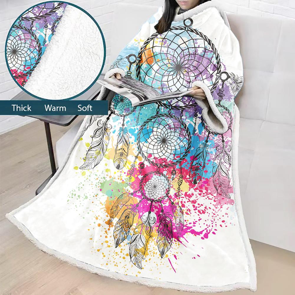 Digital Printed Blanket Dream Catcher - Blanket Robe With Sleeves - Image 21