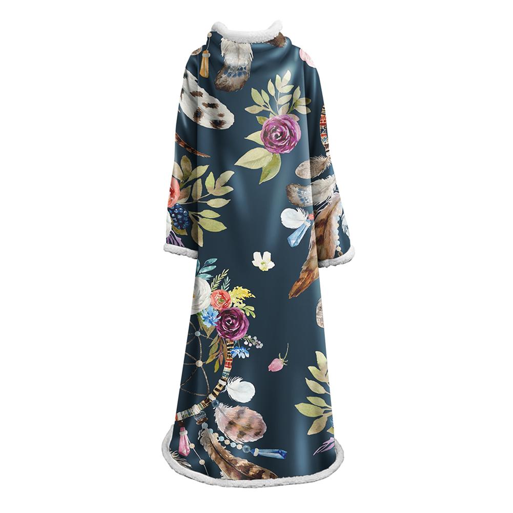 Digital Printed Blanket Dream Catcher - Blanket Robe With Sleeves - Image 28