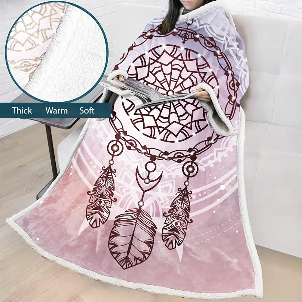 Digital Printed Blanket Dream Catcher - Blanket Robe With Sleeves - Image 31
