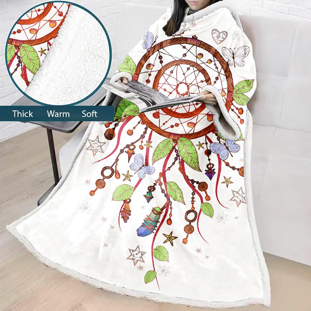 Digital Printed Blanket Dream Catcher - Blanket Robe With Sleeves - Image 33