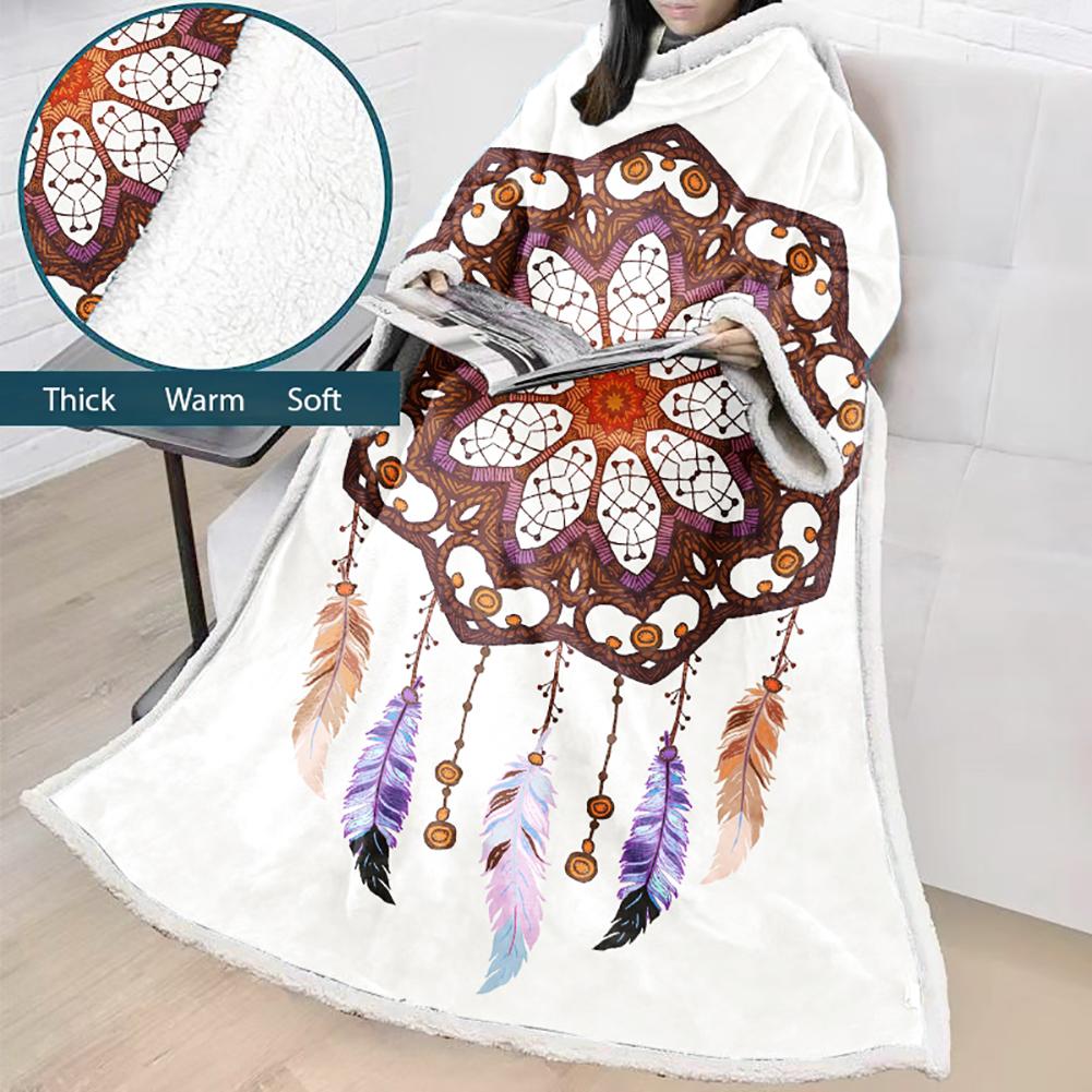 Digital Printed Blanket Dream Catcher - Blanket Robe With Sleeves - Image 39