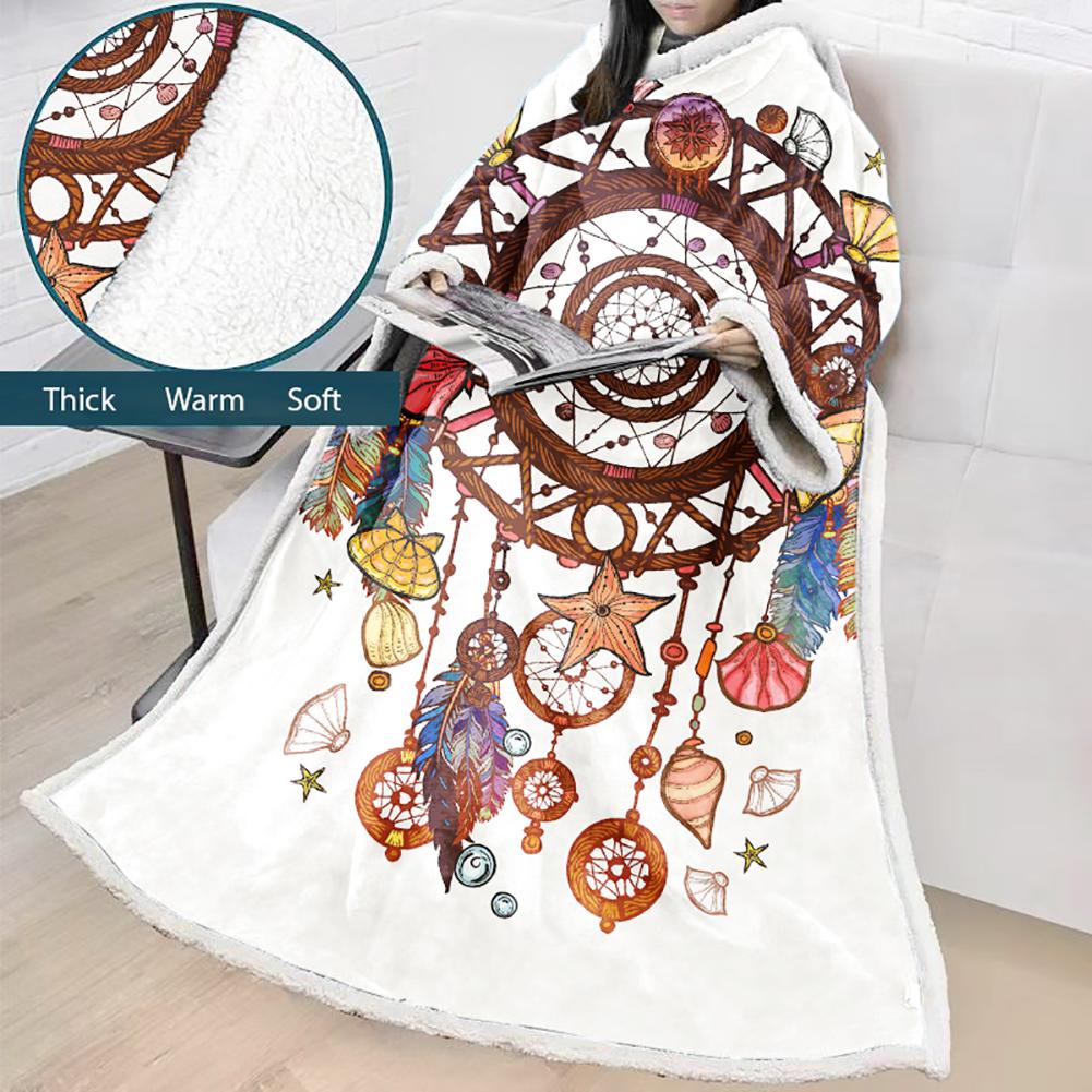 Digital Printed Blanket Dream Catcher - Blanket Robe With Sleeves - Image 41